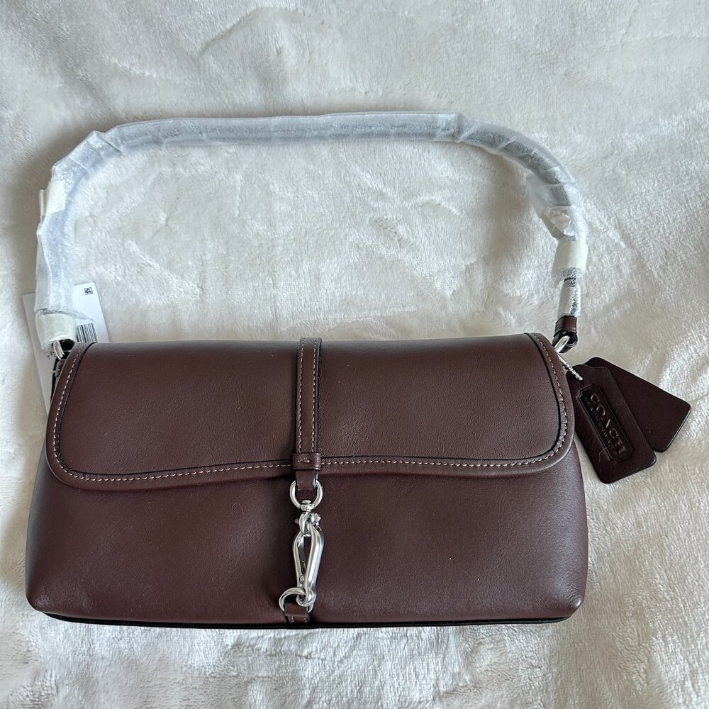 NWT! RARE! Coach CP132 Hamptons Bag In Maple/Silver Women's Shoulder Bag - Picture 2 of 9